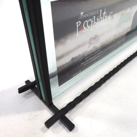 NEW PANORAMIC PHOTO FRAME TWISTED BLACK METAL & GLASS DECORATIVE PHOTO FRAME - Picture 12 of 13